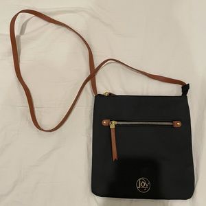 Joy Black Leather CrossBody Bag